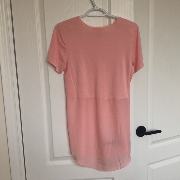 Joe Fresh pink t-shirt with sheer bottom half - Picture 4 of 4